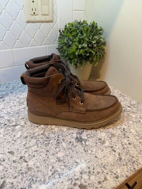 Sorel Men's Madson II Moc Toe Waterproof Boots Tobacco size 9 Leather